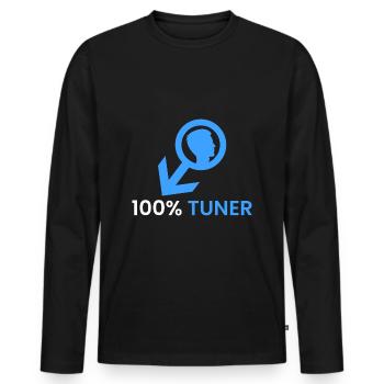 100% Tuner - Men's Premium Organic Long Sleeve Shirt - black - Front - Nico (187cm)