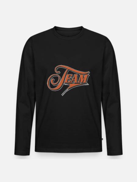 Équipe - T-shirt manches longues Premium bio Homme - noir
