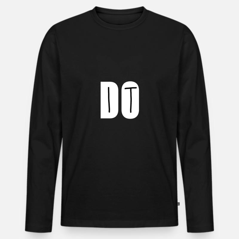 DO IT - Männer Premium Bio Langarmshirt - Schwarz