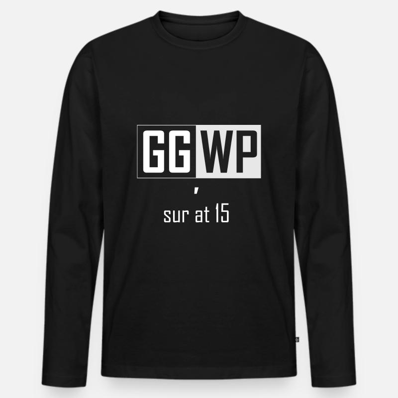 GGWP - SUR UM 15 - Männer Premium Bio Langarmshirt - Schwarz
