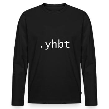 yhbt - Vous avez été contrôlé - T-shirt manches longues Premium bio Homme - noir - Devant - Nico (187cm)