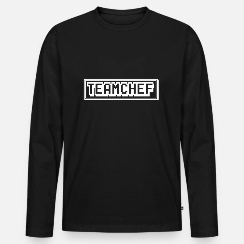 Teamchef Business Master - Männer Premium Bio Langarmshirt - Schwarz