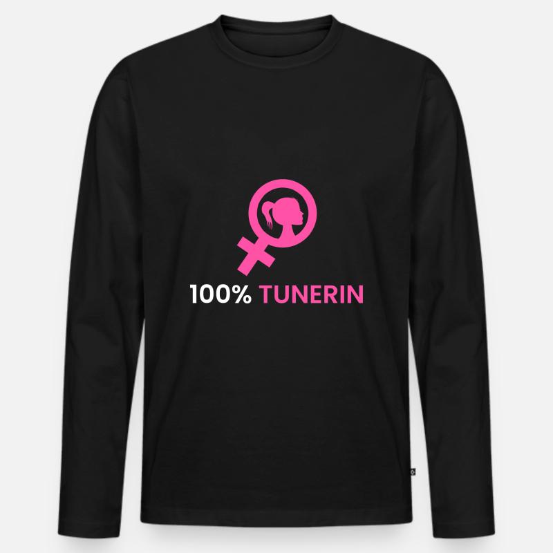 100% Tunerin - Männer Premium Bio Langarmshirt - Schwarz