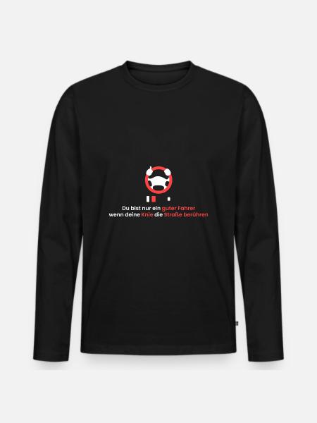Knieschleifen! - Männer Premium Bio Langarmshirt - Schwarz