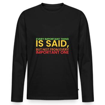 La légende règne !! Règle Sigma ! - T-shirt manches longues Premium bio Homme - noir - Devant - Nico (187cm)