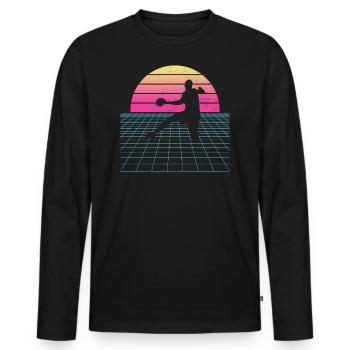 Handball Women Handball Handball Handball - Men's Premium Organic Long Sleeve Shirt - black - Front - Nico (187cm)