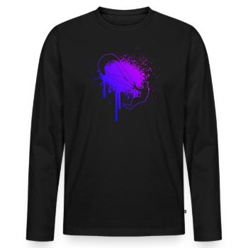 Kitesurf Kitesurf Kitesurfer Kitesurf Femmes - T-shirt manches longues Premium bio Homme - noir - Devant - Nico (187cm)