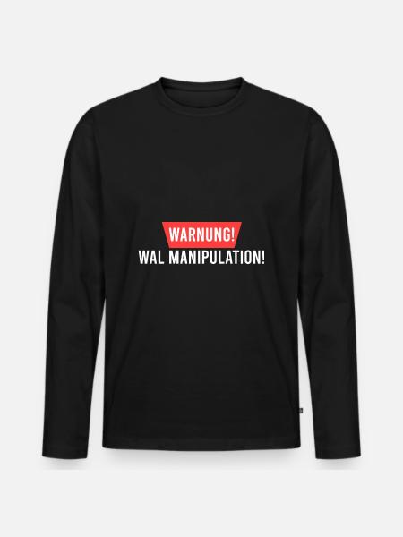 Wal Manipulation! - Männer Premium Bio Langarmshirt - Schwarz