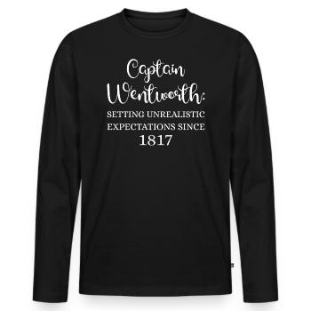 Le capitaine Wentworth fixe des attentes irréalistes - T-shirt manches longues Premium bio Homme - noir - Devant - Nico (187cm)