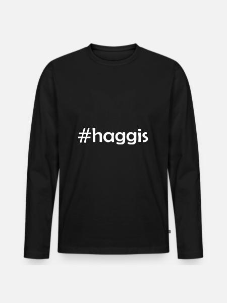 #haggis - Men's Premium Organic Long Sleeve Shirt - black