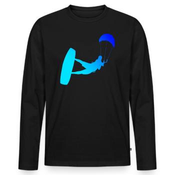 Kitesurf kitesurf kitesurf hommes kitesurfers - T-shirt manches longues Premium bio Homme - noir - Devant - Nico (187cm)