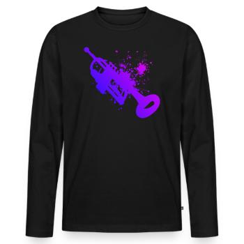 Trumpet Player Trumpet Trumpet Trumpets Spie - Men's Premium Organic Long Sleeve Shirt - black - Front - Nico (187cm)