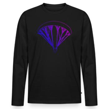 Paragliding Paragliding Paragliding Paragliding - Men's Premium Organic Long Sleeve Shirt - black - Front - Nico (187cm)