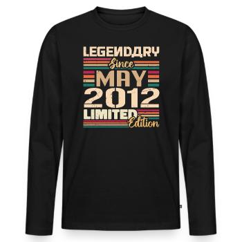 May 2012 May - Jubilee May 2012 - Men's Premium Organic Long Sleeve Shirt - black - Front - Nico (187cm)