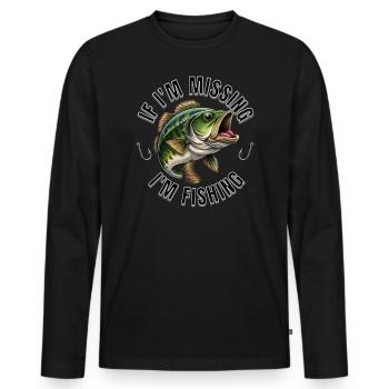 If I'm Missing - Men's Premium Organic Long Sleeve Shirt - black - Front - Nico (187cm)