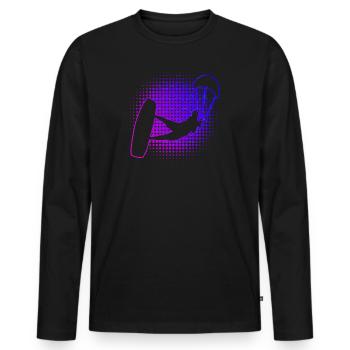Kitesurf Kitesurfer Kitesurf Femmes Kitesurf - T-shirt manches longues Premium bio Homme - noir - Devant - Nico (187cm)