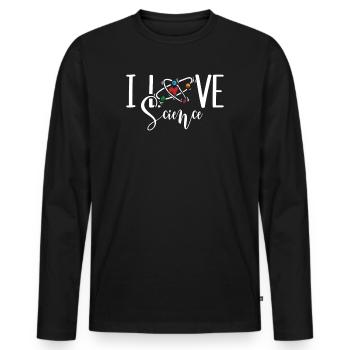 Chemistry Science Physics Research - Men's Premium Organic Long Sleeve Shirt - black - Front - Nico (187cm)