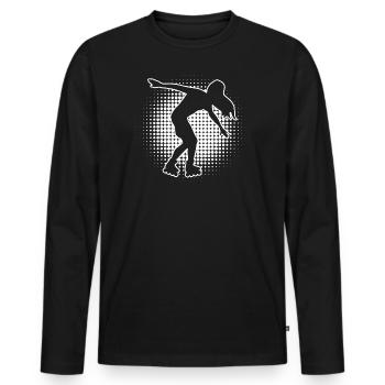 Roller Skate Rollerskaten Femmes Rollerskate Homme - T-shirt manches longues Premium bio Homme - noir - Devant - Nico (187cm)