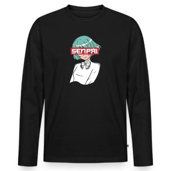 Anime Fan Present Japanese Cartoon Cosplay - Men's Premium Organic Long Sleeve Shirt - black - Front - Nico (187cm)