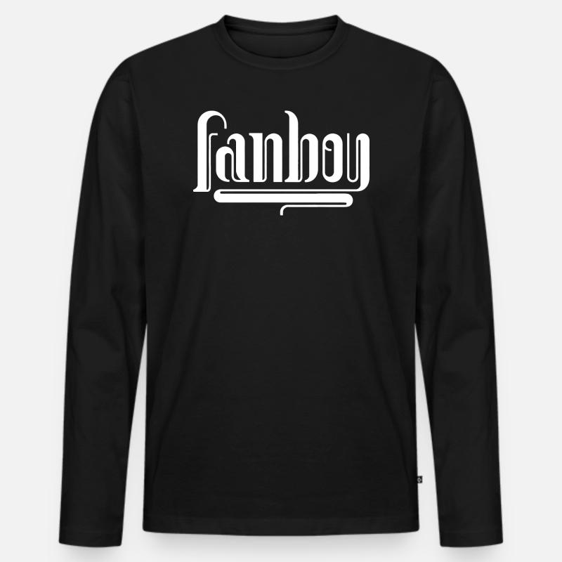 Fanboy - Männer Premium Bio Langarmshirt - Schwarz