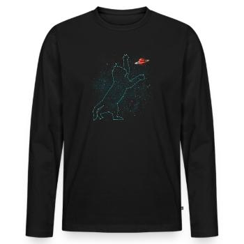 Konstellation der Katze - Männer Premium Bio Langarmshirt - Schwarz - Vorne - Nico (187cm)