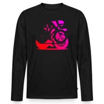 Women's Road Road Road Cyclists Road Bike Men - Men's Premium Organic Long Sleeve Shirt - black - Front - Nico (187cm)