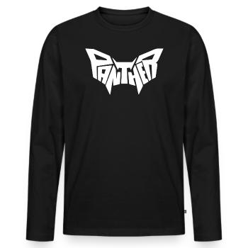 Panther - Männer Premium Bio Langarmshirt - Schwarz - Vorne - Nico (187cm)