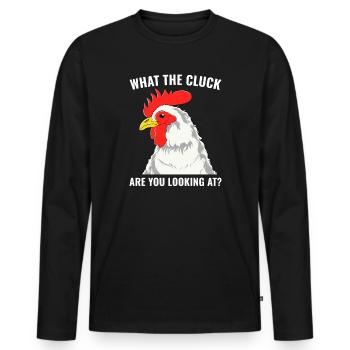Hühnerzüchter Lustig Hinterhof Hühnerzüchter - Männer Premium Bio Langarmshirt - Schwarz - Vorne - Nico (187cm)