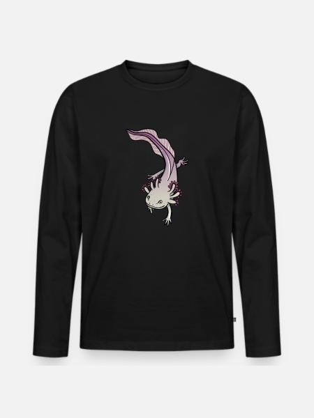 Axolotl - Men's Premium Organic Long Sleeve Shirt - black