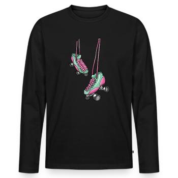 Hanging Skates - Men's Premium Organic Long Sleeve Shirt - black - Front - Nico (187cm)