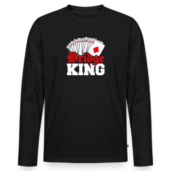 Bridge King - Männer Premium Bio Langarmshirt - Schwarz - Vorne - Nico (187cm)