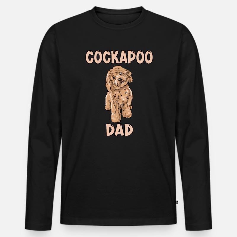 Cockapoo Dad - Männer Premium Bio Langarmshirt - Schwarz