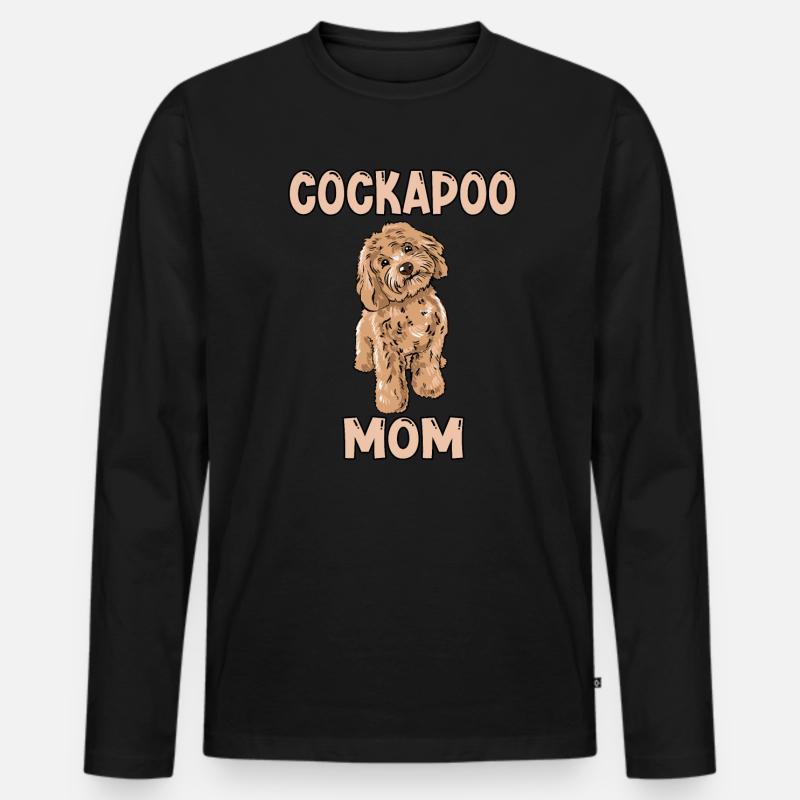 Cockapoo Mom - Männer Premium Bio Langarmshirt - Schwarz