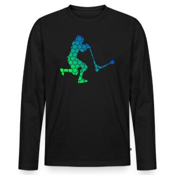 Trottinette De Cascade Scooter Scooter Cascade Scooter Pour Femmes - T-shirt manches longues Premium bio Homme - noir - Devant - Nico (187cm)
