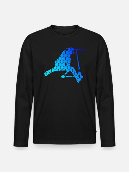 Tretroller Stunt Roller Scooter Stunt Scooter - Männer Premium Bio Langarmshirt - Schwarz