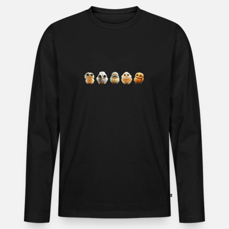 ChickenShort - Männer Premium Bio Langarmshirt - Schwarz