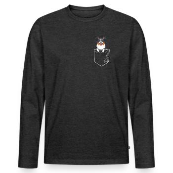 Australian Shepherd - Men's Premium Organic Long Sleeve Shirt - heather anthracite - Front - Nico (187cm)