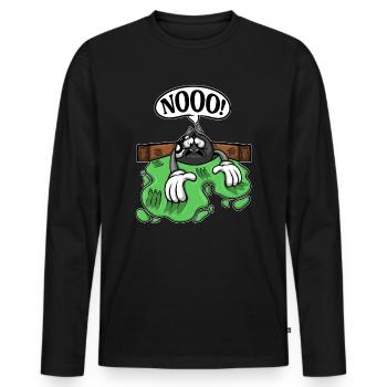 Billardspieler Scratch Schwarz Billard 8 - Männer Premium Bio Langarmshirt - Schwarz - Vorne - Nico (187cm)