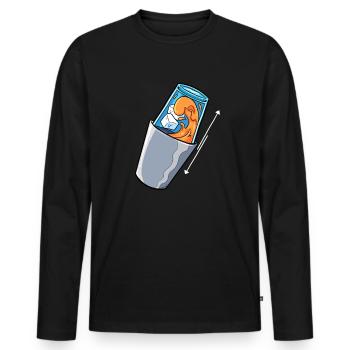 Bartender Mix Cocktail Barkeeper - Men's Premium Organic Long Sleeve Shirt - black - Front - Nico (187cm)