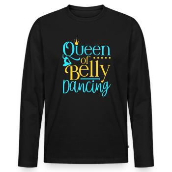 Danseuse du ventre Reine de la danse du ventre - T-shirt manches longues Premium bio Homme - noir - Devant - Nico (187cm)