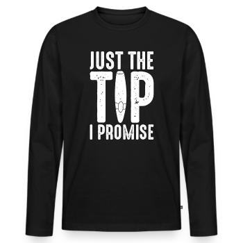 Nur der Tipp Zigarrenraucherhemd Zigarrenraucher - Männer Premium Bio Langarmshirt - Schwarz - Vorne - Nico (187cm)