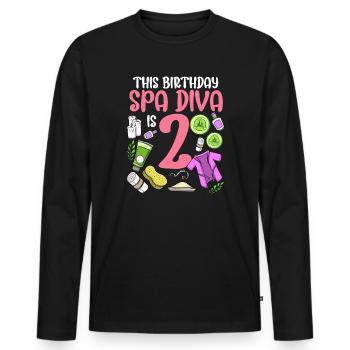 Spa Geburtstag für Mädchen 2. Spa Geburtstagsfeier - Männer Premium Bio Langarmshirt - Schwarz - Vorne - Nico (187cm)