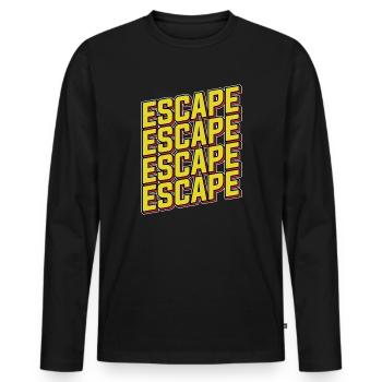 Escape Room Escape Room Lover Escaping - Men's Premium Organic Long Sleeve Shirt - black - Front - Nico (187cm)