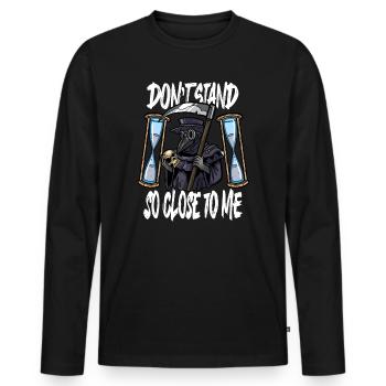 Peste Docteur Tenue Peste Docteur Masque Médicaments - T-shirt manches longues Premium bio Homme - noir - Devant - Nico (187cm)