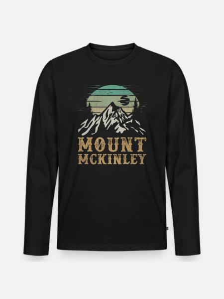 Mt. McKinley National Park Merchandise Wandern Mt. - Männer Premium Bio Langarmshirt - Schwarz