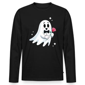 HALLOWEEN Marié Fantôme Mariage Fantôme - T-shirt manches longues Premium bio Homme - noir - Devant - Nico (187cm)