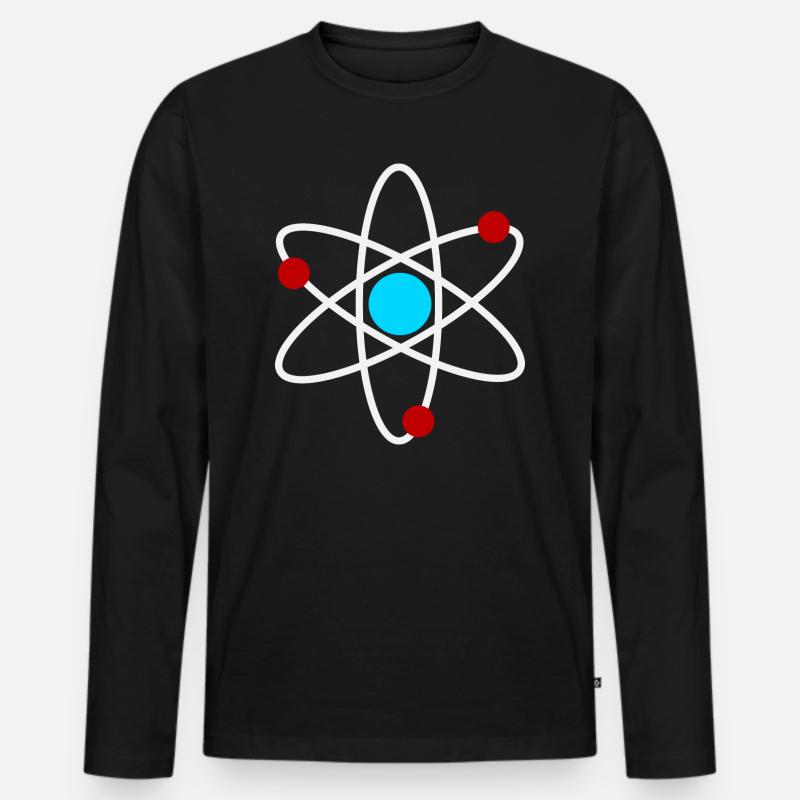 An Atom - Männer Premium Bio Langarmshirt - Schwarz