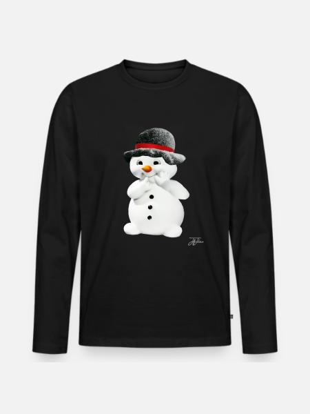 Weihnachten Weihnachten Weihnachten Weihnachtszeit - Männer Premium Bio Langarmshirt - Schwarz