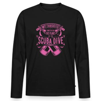 Ma chose préférée à faire est le cadeau de plongée sous-marine - T-shirt manches longues Premium bio Homme - noir - Devant - Nico (187cm)