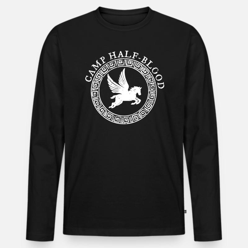 Lager Halbblut - Männer Premium Bio Langarmshirt - Schwarz